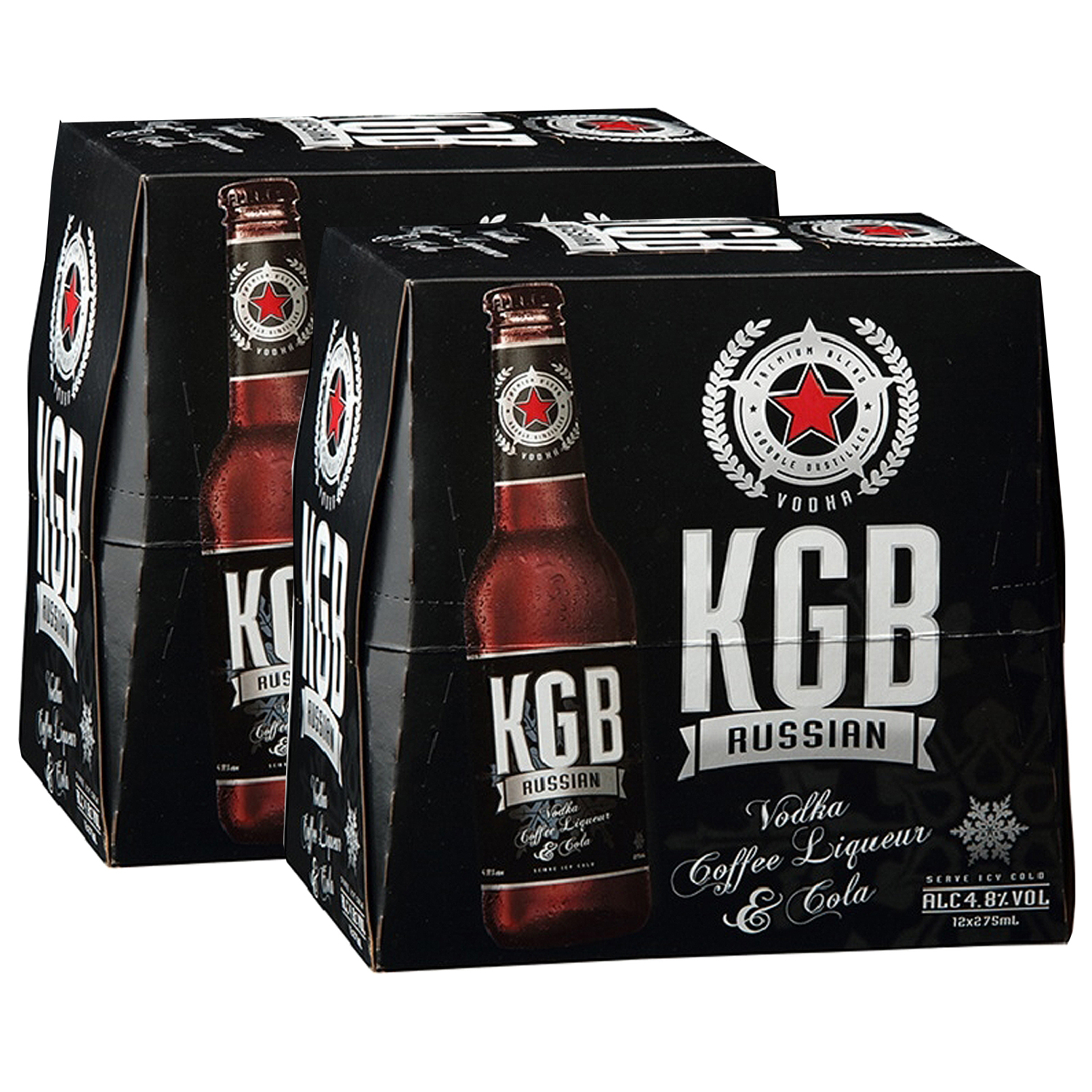 KGB Vodka Black Russian 275ml 24pk (2 x 12) Winesale.co.nz