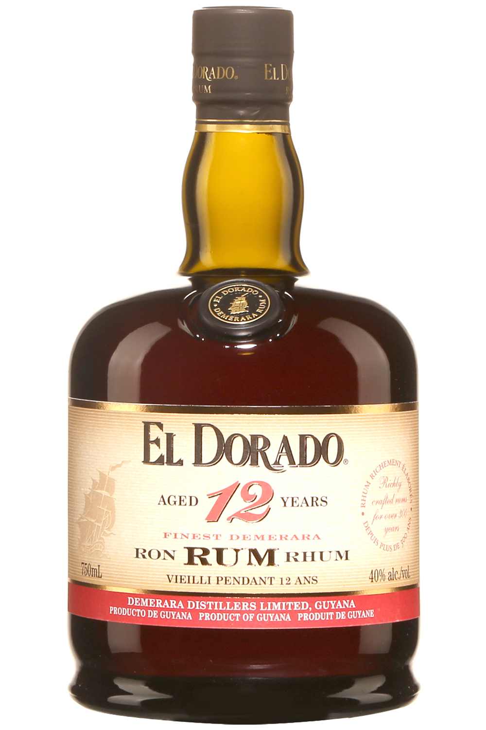 El Dorado Rum (Guyana) 12yr 40% 700ml | Winesale.co.nz