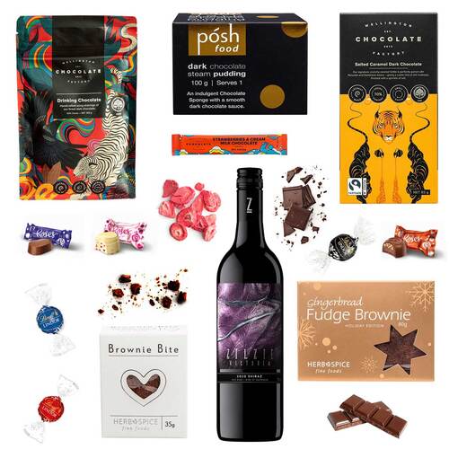 Chocoholic Red Wine Gift Box
