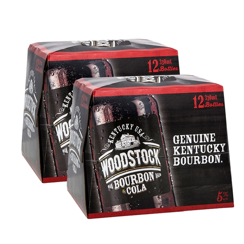 Woodstock Bourbon & Cola 5 20pk (2x10) 330ML CAN Winesale.co.nz