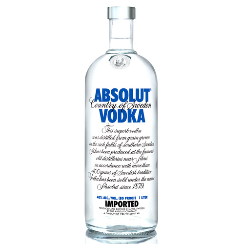 Absolut (Sweden) Vodka 40% 1lr